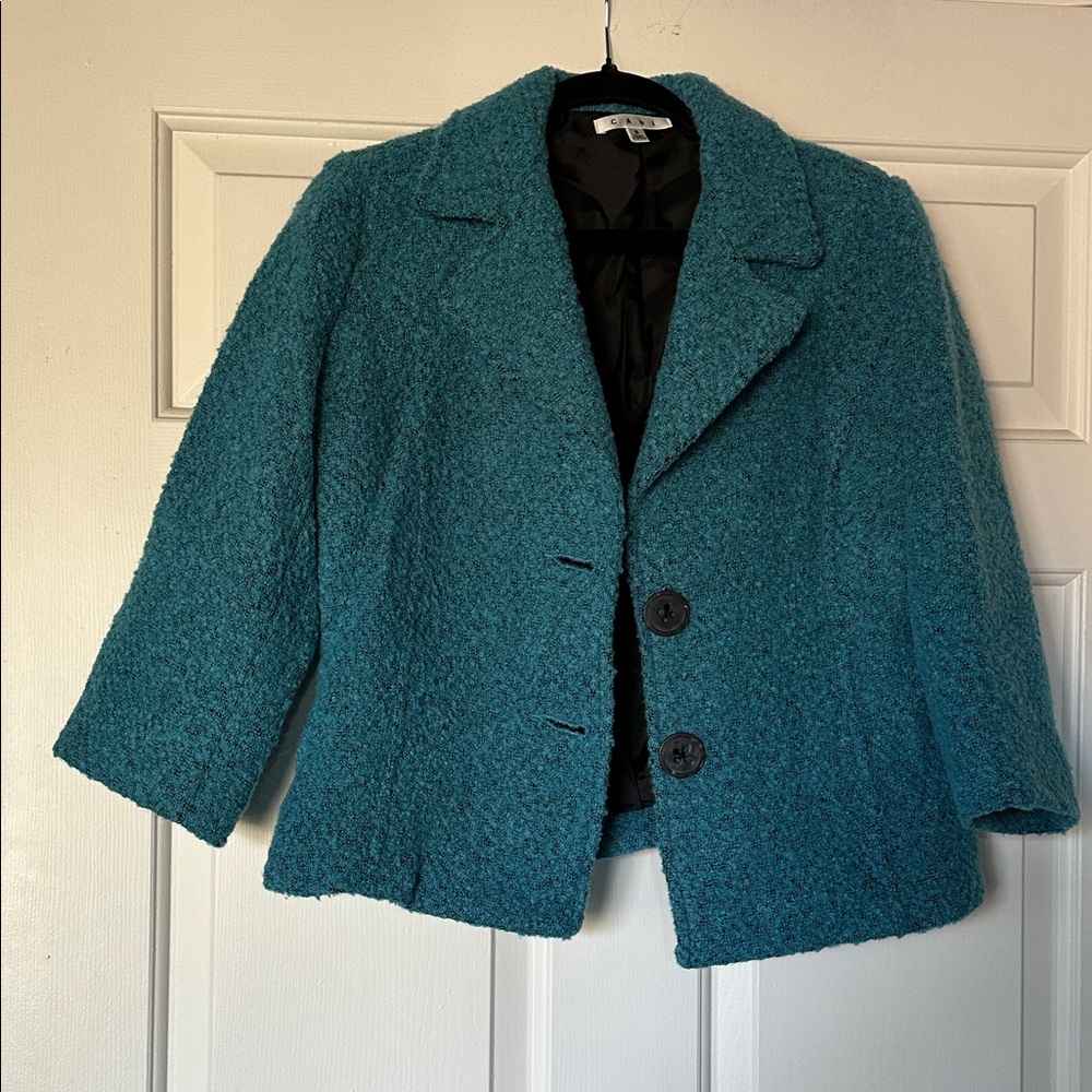 CAbi Teal Textured Blazer